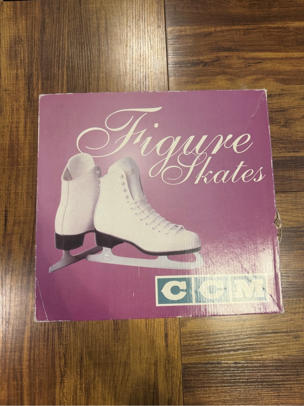 Vintage White CCM size 8 Lace-Up Ladies Ice Skates NEW in Original Box